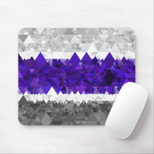 Boho Geometric Mod Retro Greygender Pride Flag Mouse Pad