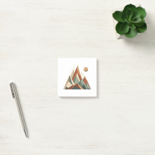 Boho Geometric Mountain Range Minimalist Noteboo Post-it Notes