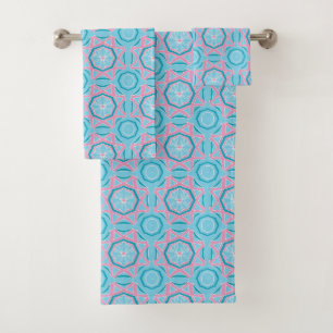 Boho Geometric Pattern Bath Towel Set