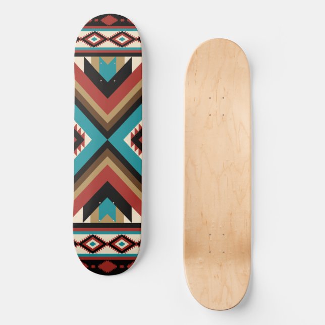 Boho Geometric Skateboard (Front)