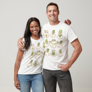 Boho ghost Irish St. Patrick Halloween fun ghosts T-Shirt