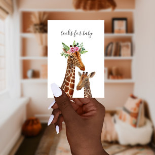 Boho Giraffe Mama + Baby Book Request Enclosure Card