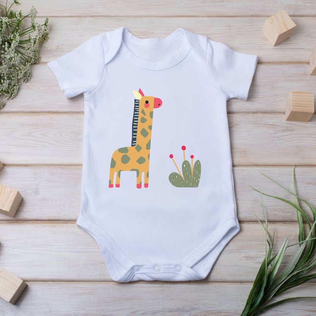Boho Giraffe print Baby Bodysuit (Creator Uploaded)