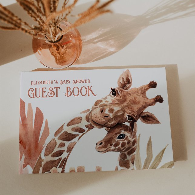 Boho Giraffe Safari Baby Shower Guest Book (Creator Uploaded)