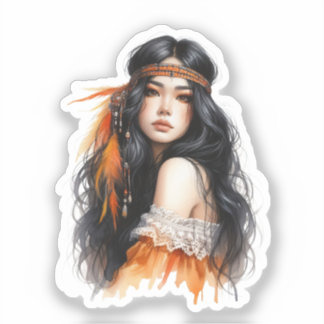 Boho Girl AI Art Bohemian Fashion