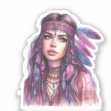 Boho Girl AI Art Bohemian Fashion