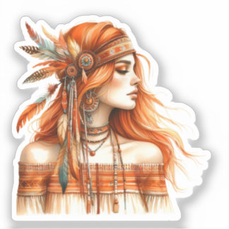 Boho Girl AI Art Bohemian Fashion