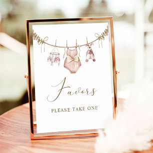 Boho Girl Baby Clothes Baby Shower Favours Sign
