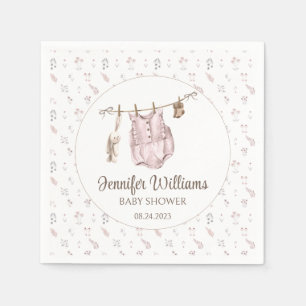 Boho girl clothes baby shower paper napkins