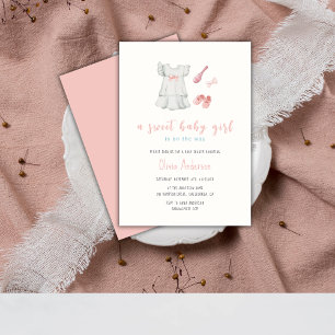 Boho Girl Outfit Baby Shower  Invitation