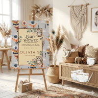 Boho Girl Owl Baby Shower