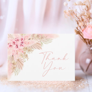 Boho Girl Pampas Orchid Thank You Baby Shower