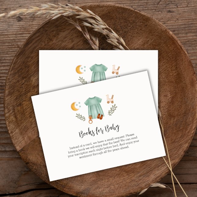 Boho Girls Clothes & Toys Books for Baby Shower Enclosure Card (Boho Girls Clothes & Toys Books for Baby Shower Enclosure Card)