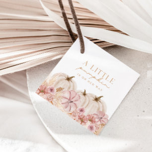Boho Girls Pampas Grass Pumpkin Custom Favour Tags