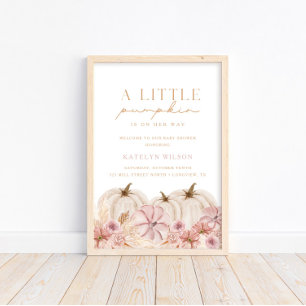 Boho Girls Pampas Grass Pumpkin Welcome Sign