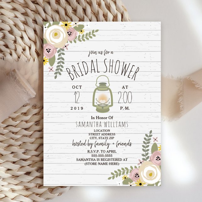 Boho Glamping Bridal Shower - Dusty Invitation (Creator Uploaded)