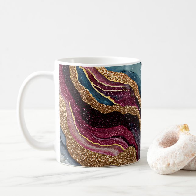 Boho Glitter Agate Coffee Mug (With Donut)