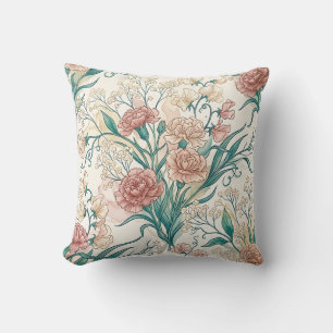 Boho Gold Flower Pillow Throw