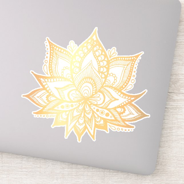 Boho Gold Lotus Flower (Detail)