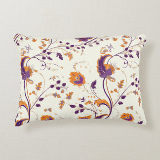 Boho Gold Purple Brush Accent Pillow