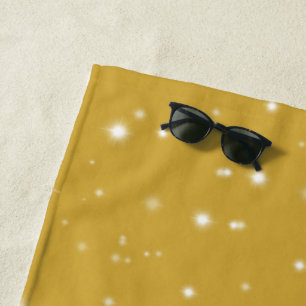 Boho Gold Starlight Beach Towel