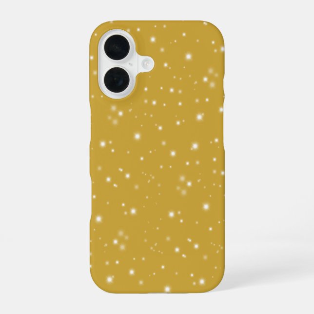 Boho Gold Starlight iPhone 16 Case (Back)