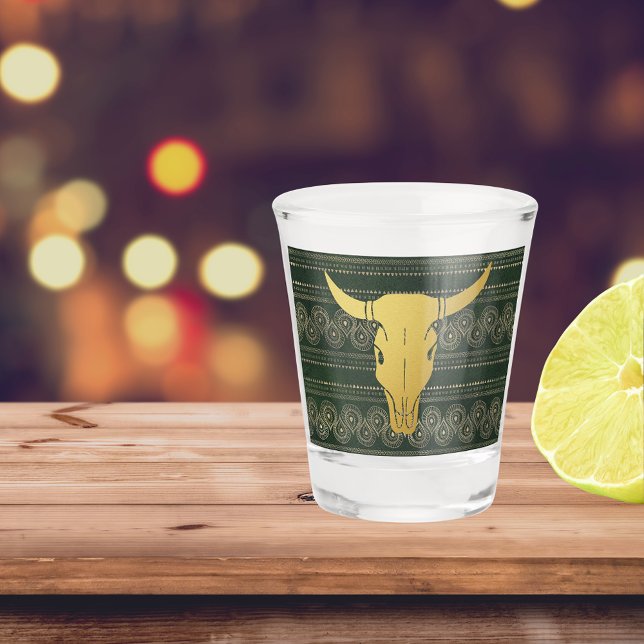 Boho Gold Steer   Shot Glass (Creator Uploaded)