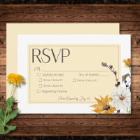 Boho Golden Yellow Meadow Flowers Yellow Dinner