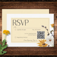 Boho Golden Yellow Meadow Flowers Yellow