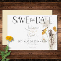 Boho Golden Yellow Meadow Flowers Yellow Wedding