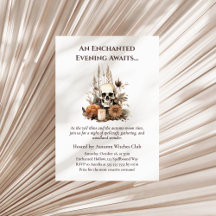 Boho Gothic Fall Party with Skull and Flowers