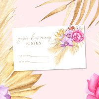 Boho grass - Guess how many kisses bridal game