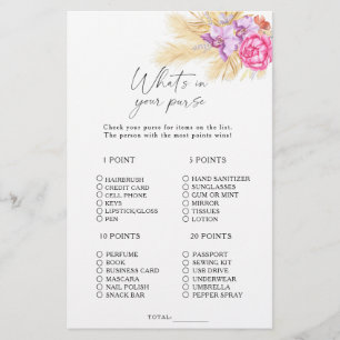 Boho grass - What's in your purse game