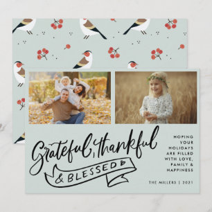 Boho Grateful Thankful Blessed Family Photo Christ