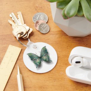 Boho Green Butterfly Keychain – Artistic Wing Vibe