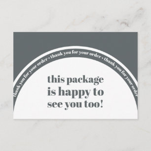 Boho Green Sage Thank You Order Small Business Enclosure Card