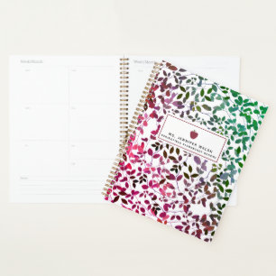 Boho Greenery Apple Teacher Planner