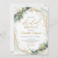 Boho greenery eucalyptus foliage Bridal brunch