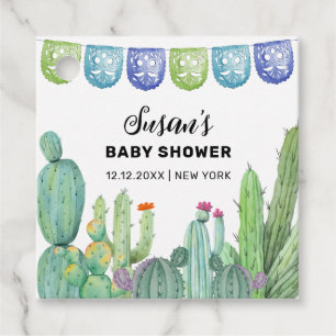 Boho Greenery Taco Fiesta Cactus Baby Shower  Favour Tags