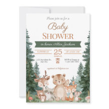 Boho Greenery Woodland Animals Baby Shower
