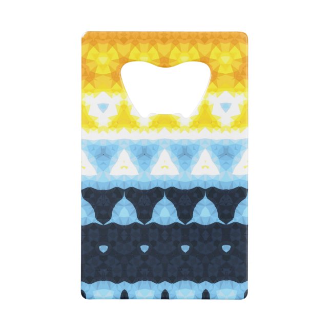 Boho Groovy Geometric Abstract AroAce Pride Flag (Front)