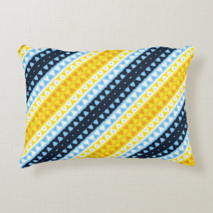 Boho Groovy Geometric Abstract AroAce Pride Flag Decorative Cushion