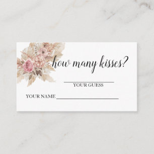 Boho Guess how many kisses card