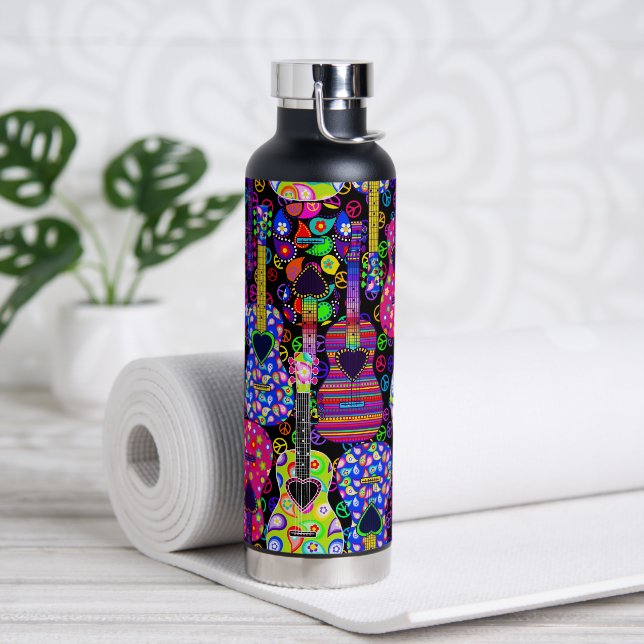 Boho Guitars Beautiful Water Bottle (Yoga)