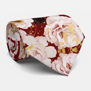 Boho H2 Dusty Roses Burgundy Mums DIY background Tie