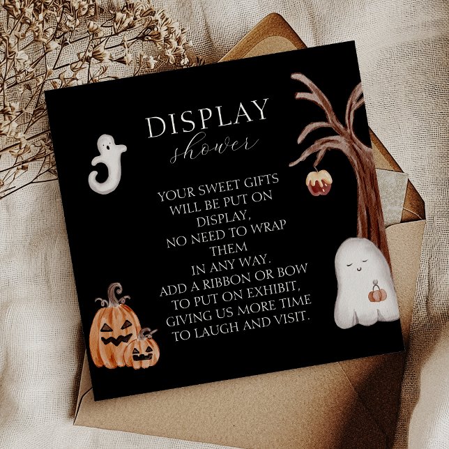 Boho Halloween Baby Shower Display Shower Enclosure Card (Creator Uploaded)