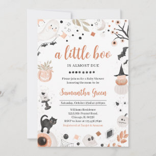 Boho Halloween Baby Shower Invitation
