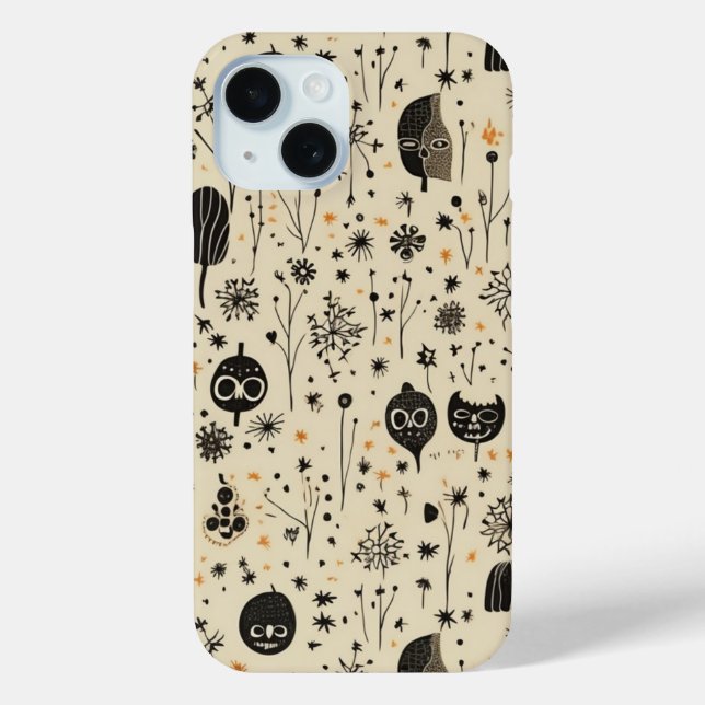 Boho Halloween Seamless Pattern Case-Mate iPhone Case (Back)