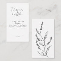 Boho Hand-drawn Wildflower Diaper Raffle Shower