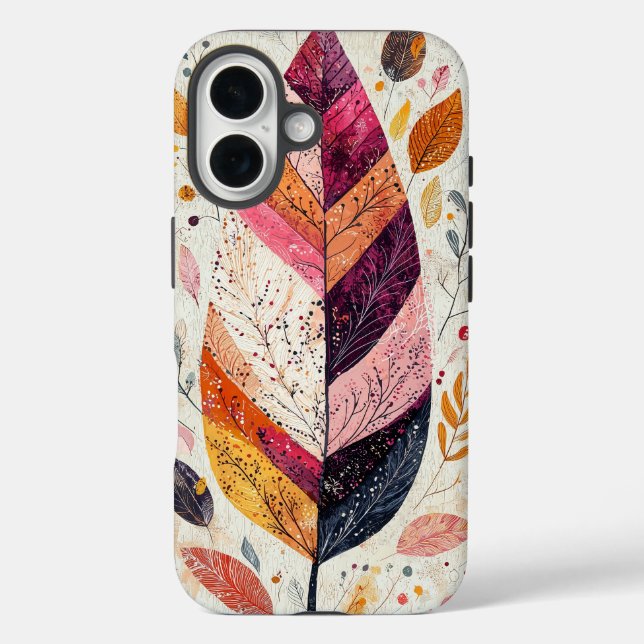 Boho Harvest Leaf Phone Case (Back)
